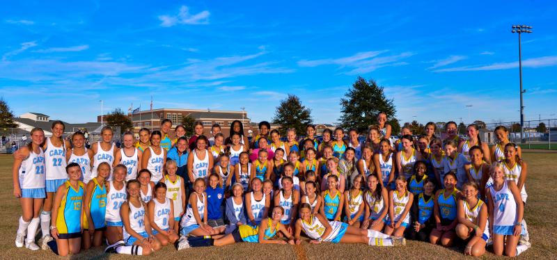 Three Cape district middle school field hockey teams gather for a group photo. DAVE FREDERICK PHOTOS
